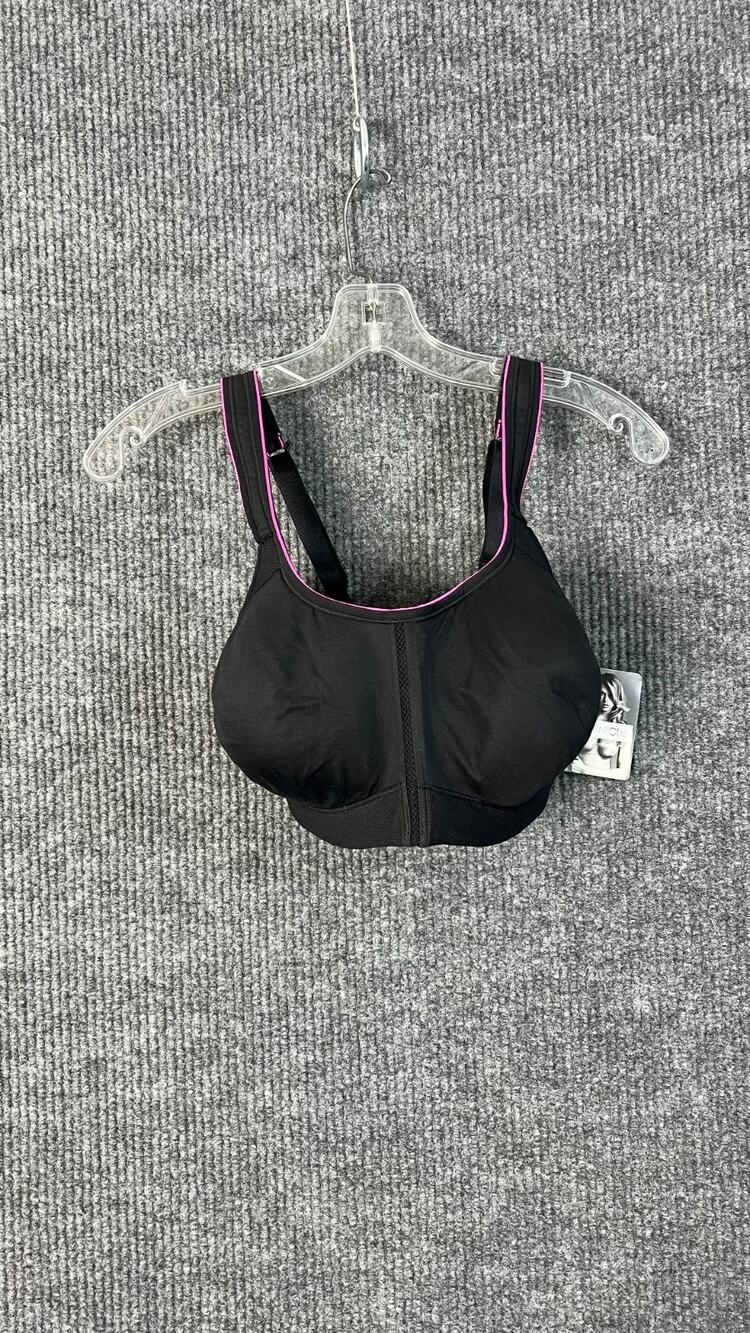 Dominique Bra Womens 32H Black Mystique Everyday Seamless Minimizer Hook And Eye
